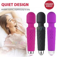 Personal Vibrates Massager Wand for Women-Quiet Rechargeable- Handheld Wireless