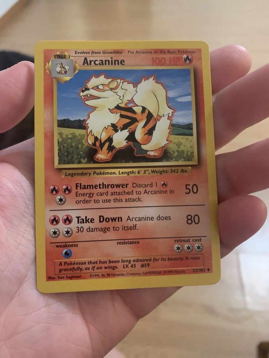 ARCANINE - Base Set - 23/102 - Uncommon - Pokemon Card - Unlimited