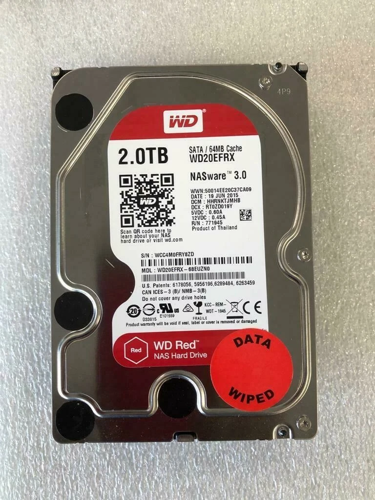 Western Digital Red 68EUZN0 2TB 5.4K RPM 6Gbps SATA 3.5