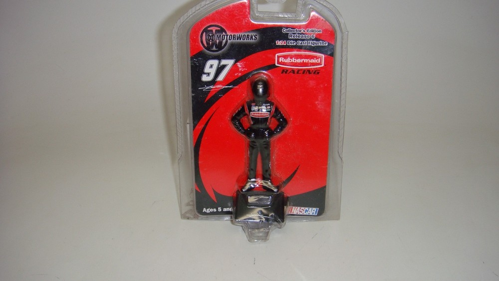 KURT BUSCH #97-NASCAR-RUBBERMAID FIGURINE-MOTOR WORK- SEALED ON CARD