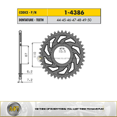 SUZUKI GSF BANDIT S 650 VON 2007 BIS 2012 STAHLKRONE SUNSTAR P. 525 - 49 ZÄHNE