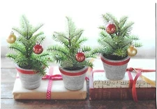 *NEW LEANIN TREE approx 6.75 x 4.75" Country Christmas Trees w/ENV