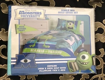 Brand New Monsters University Quilt Cover Set Cots Bedding