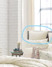 Anthology Mina Pom Pom Euro European Pillow Sham in Vanilla, New in Package