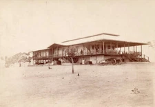 View of a house in Boma Democratic Republic Congo in 1880 OLD PHOTO