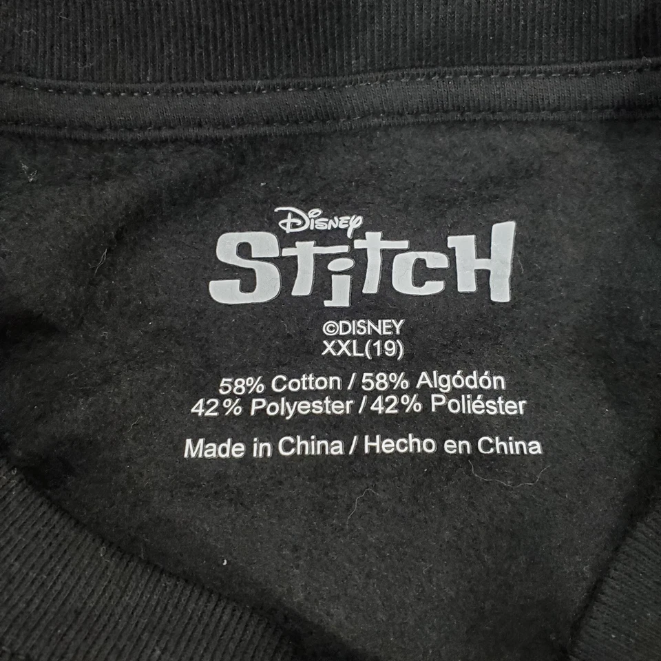 Lilo Stitch Halloween Sweatshirt Women 2XL Black Bats Pumpkin Spooky Goth Ohana - Image 2 of 4