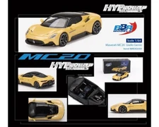 BBR MODELS 1:64 MASERATI MC20 DIE-CAST GIALLO GENIO BBRDIE6404