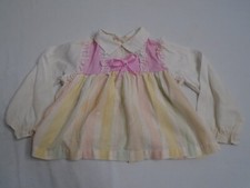 Vintage Dress Girls 3T Toddle Time JC Penney Pink White Striped Lace Cottagecore