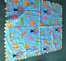 Handmade Hand Stitch and Machine Sewn Bright Colors Animal Baby Quilt