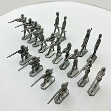 Vintage German Lead WWI Style Soldier Figures Set of 18 1.5 to 2.25" Tall