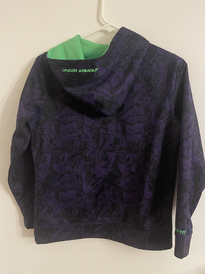 Under Armour Niños Batman Sudadera con Capucha Sudadera YSM Calce Suelto Negro Joker Juvenil Talla M Foto 3 de 4