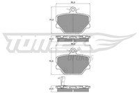 Tomex Brakes Bremsbelagsatz, Scheibenbremse TX 15-07 FüR Smart