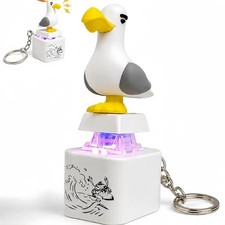 Seagull Mine Keychain,Button with Sound Rechargeable Keyboard Clicker Fidget Toy