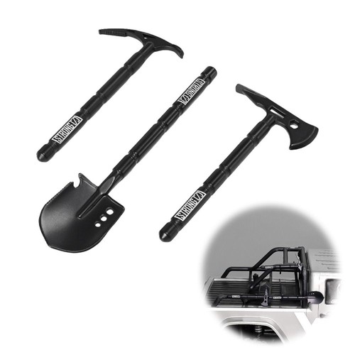 3pcs Mini Shovel Axe Pickaxe for Trx4 Scx10 Rgt Yikong Redcat Axial D90 Rc4wd