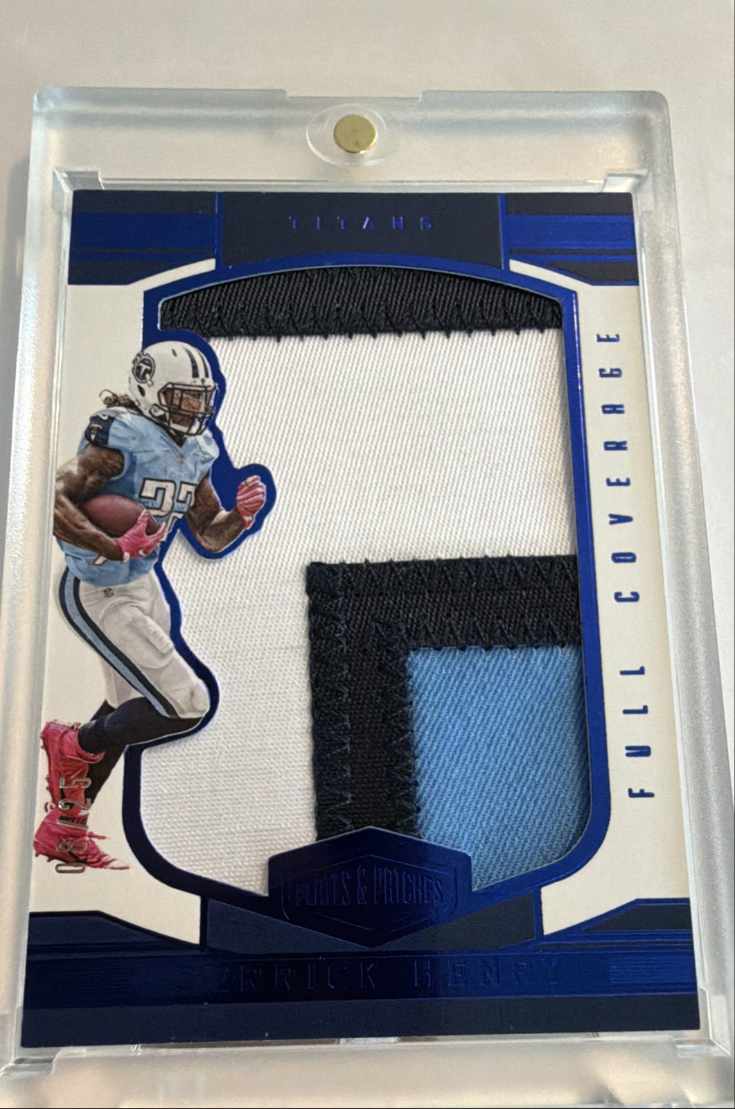 Derrick Henry Panini Plates & Patches Full Coverage Relics #FCDH Blue