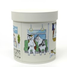 Teedose Katzen, japanische Blechdose für Katzenliebhaber, Bonbondose