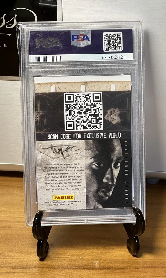2013 Panini Black Friday Tupac 2Pac HRX RC Rookie Mint PSA 9 - Image 2 of 3
