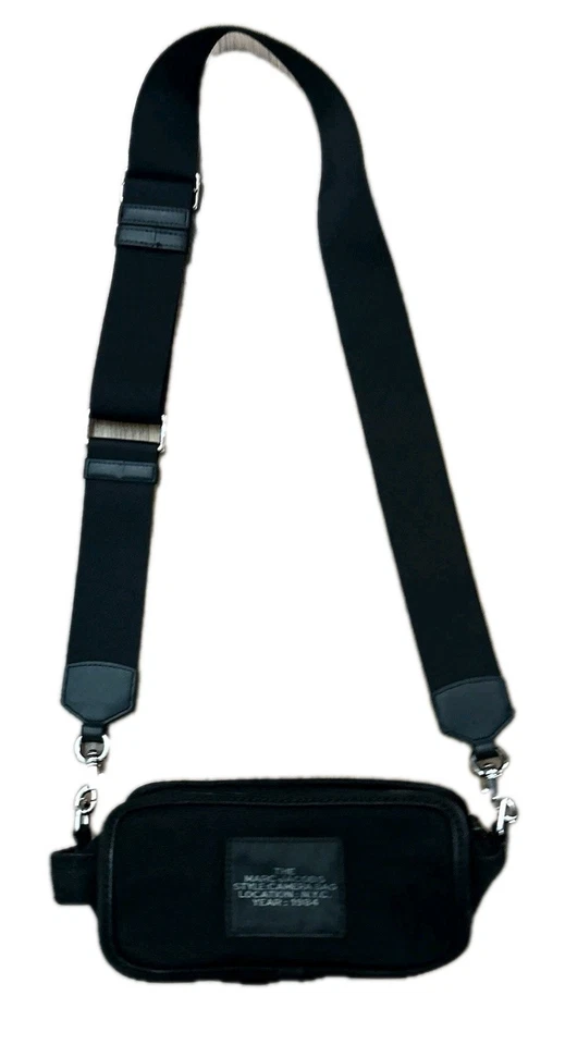 Bolsa tiracolo Marc Jacobs The Camera bolsa de mão de lona preta M0017040 - Imagem 3 de 4