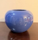 VINTAGE Bauer Pottery Fred Johnson Dark blue Vase High-Fire Line