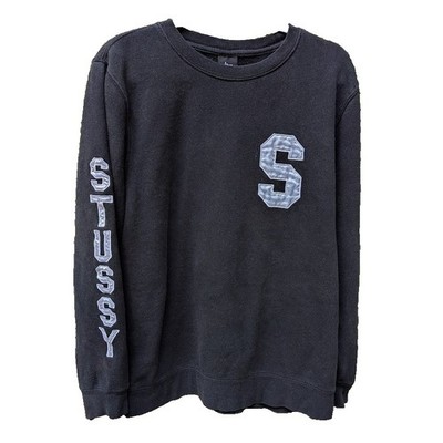 Rare Vintage Stussy Sweatshirt Size L Varsity College Spell Rare Vintage Stussy Sweatshirt Size L Varsity College Spell