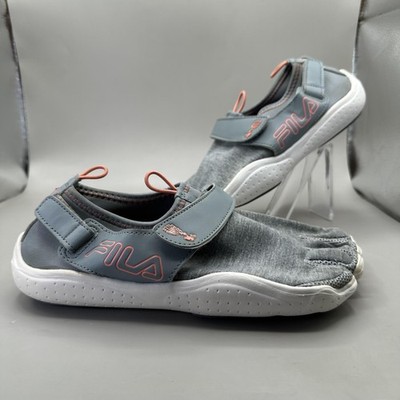 Fila Skele-Toes Shoes Women's Size 10 Gray Pink Minimalist Barefoot Water 