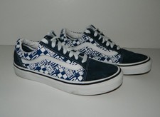 VANS Unisex Classic Old Skool Navy Blue White SNEAKER SHOES Men's 4.5 Women's 6