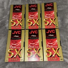 6 JVC SX Gold Premium Quality T-120 Blank VHS Tapes Factory Sealed EP 6 Hours