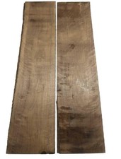 2X Walnut Beams Wood Tone Wood Curly 85X20-21Cm X 24Mm #S3