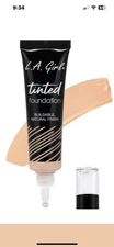 L.A. Girl Tinted Foundation, Buildable Natural Finish - IVORY (1 Oz) TWO PACKKKK