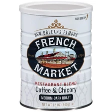French Market  Medium-Dark Roast Ground Coffee 12oz Can Choose Your Flavor..