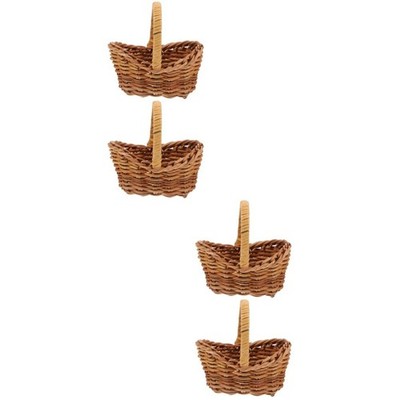 2 Pack Kleine Körbe Aufbewahrung Körbchen Mini Geflochtener Korb