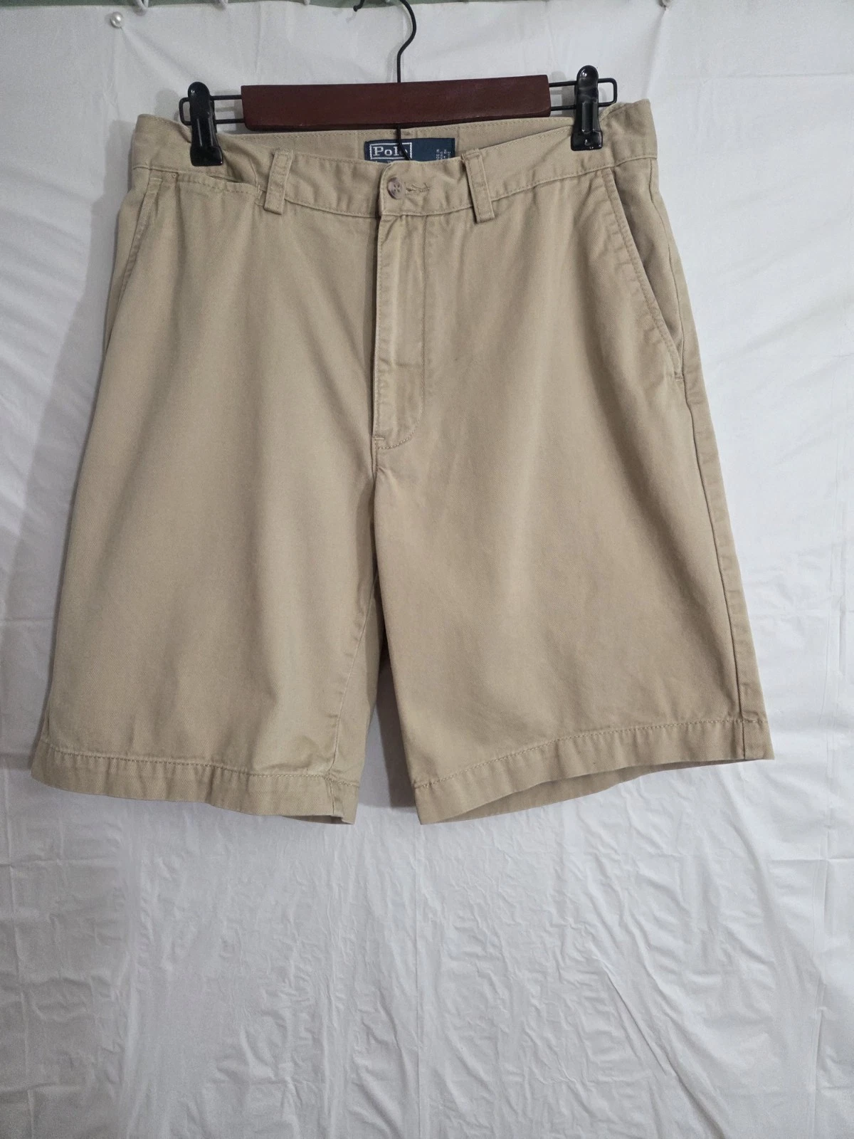 Polo Ralph Lauren Shorts Mens Size 31 Linen Khaki Classic Fit Chino Preppy Golf