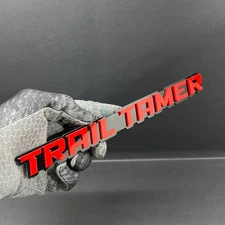 1PC TRAIL TAMER Emblem – Acrylic Tailgate or Fender Badge for Car, SUV, Truck