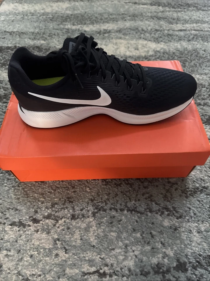 耐克男式 Air Zoom Pegasus 34 12 码黑色白色深灰色 — 第 3/4 张图片