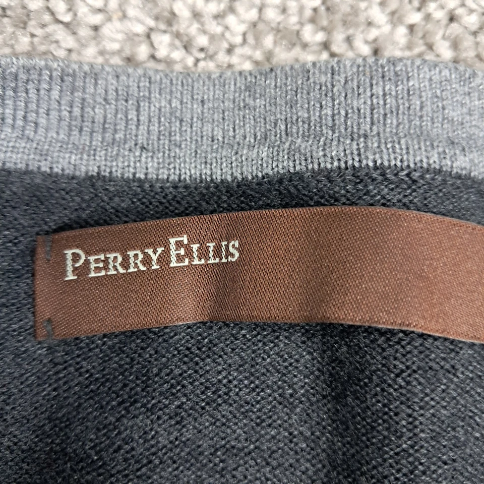 Suéter de hombre Perry Ellis a rayas marrón 2X-grande Foto 3 de 4