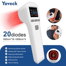 Cold Laser Therapy Equipment 650nm 808nm 20 Diodes for Neck Shoulder Pain Relief