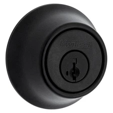 Kwikset Matte Black Double Cylinder Deadbolt Featuring SmartKey Security