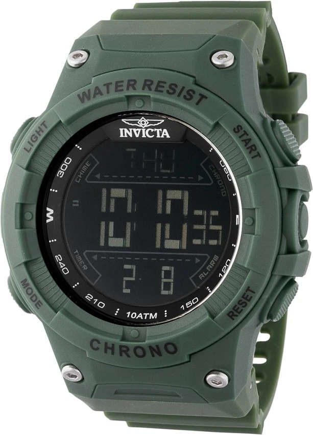 Invicta Racing Alarm Chronograph GMT Quartz Digital Black Dial Men's Watch 47525