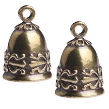2 pièces exquis pendentifs en laiton artisanat bricolage cloches en laiton décorations de porte pour la maison