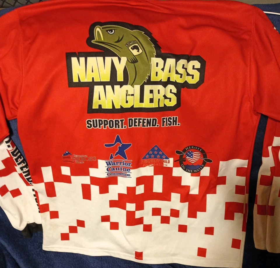 Camiseta de torneio de pesca Navy Bass Anglers. O nome "LOMA WALL" - Imagem 4 de 4