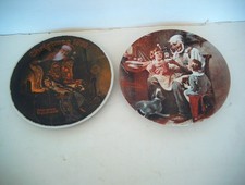NORMAN ROCKWELL - CHRISTMAS 1978 AND THE TOYMAKER - COUNT OF 2 PLATES