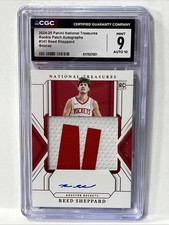 2024 National Treasures #141 Reed Sheppard RPA RC Patch Auto Bronze CGC 9/10 /49