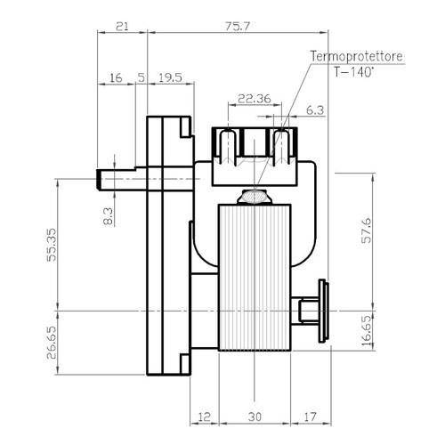 Ricambistufeapellet Motoriduttore per stufa a pellet KENTA K9115068 2 RPM Albero - Picture 5 of 5