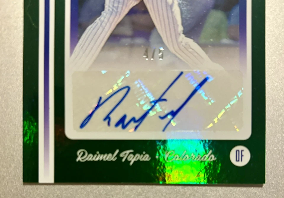 **4/5** Raimel Tapia 2017 Panini Signature Series Rookie Auto Rockies Foto 4 de 4