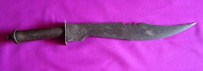 Antique Hand Forged Indian Rajput Khanjar sword Knife Old iron Blade Big Khanjar