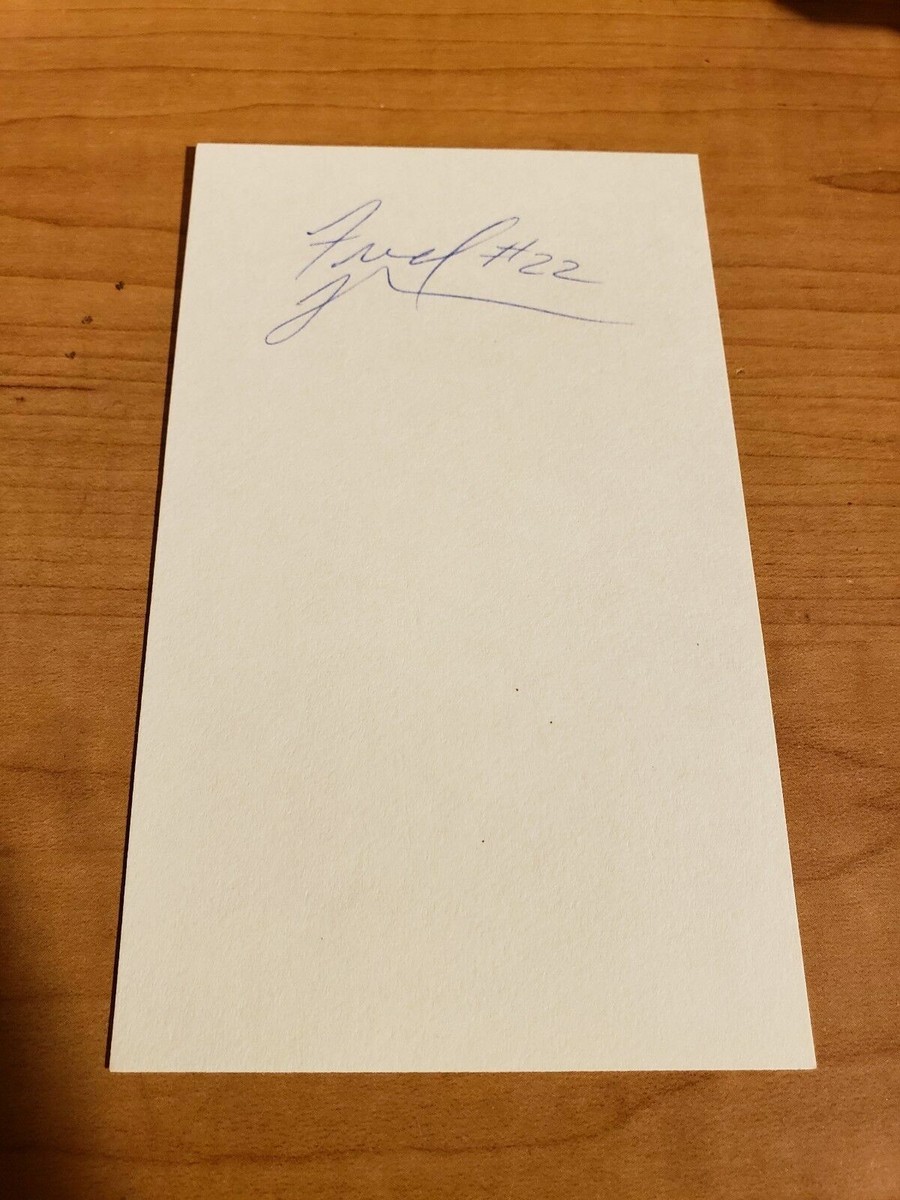FRED THOMAS - FOOTBALL - AUTHENTIC AUTOGRAPH SIGNED INDEX CARD