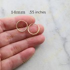 Real 18K Yellow Gold Filled High-Polished Nickel-Free THIN Endless Hoop Earrings