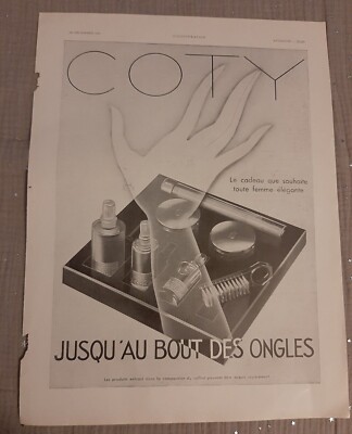 Alte Coty Nagel Pressewerbung um 1930 - Old paper advertisement