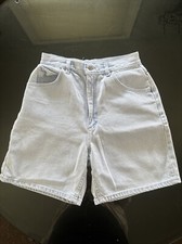 90s Mom Jean Shorts LEE Light Wash Union Made USA Size 12 Hight Waist 27"