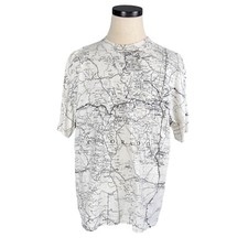 Vintage 90s All Over Print Map T-Shirt Single Stitch Colorado XL Mens Graphic